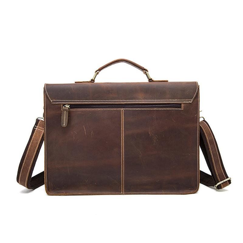 Mens Fashion Classic Leather Vintage Shoulder Bags Crossbody Packs