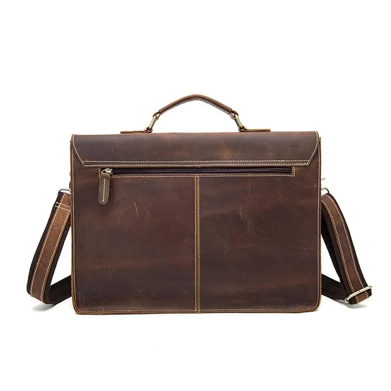 Mens Fashion Classic Leather Vintage Shoulder Bags Crossbody Packs