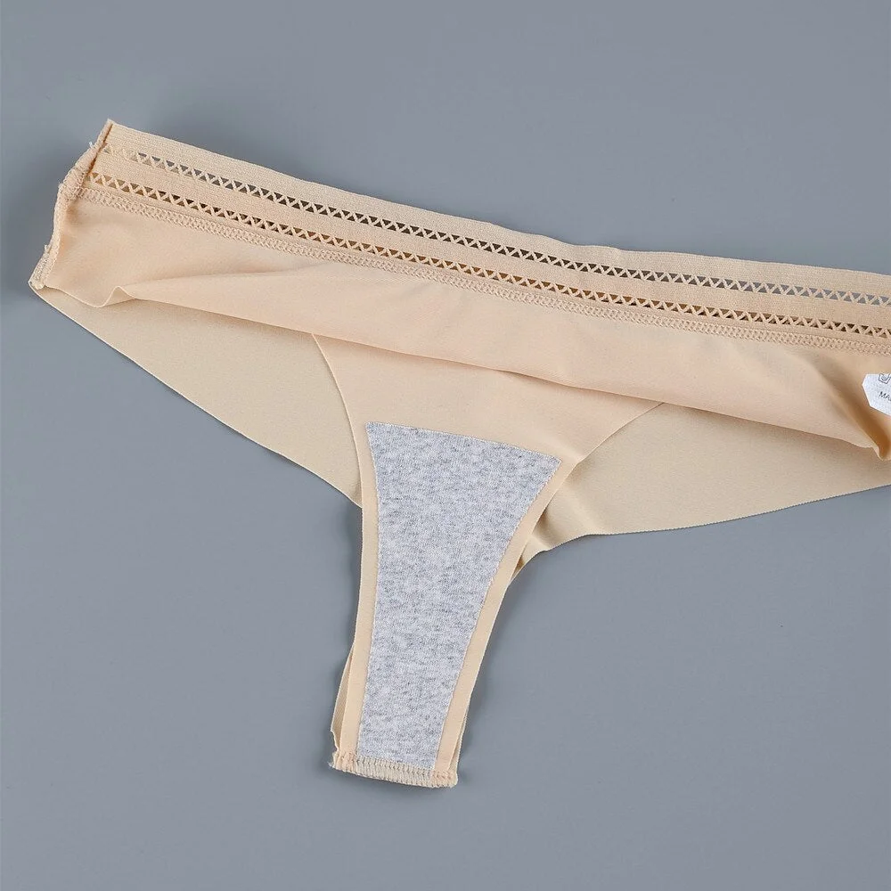 3Pcs Sexy Thongs Panties Women G-String Female Underpants Seamless Comfortable Intimate Underwear Female Low-Rise Thong Lingerie