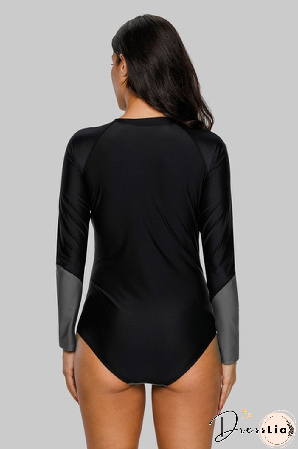 Charmleaks Womens Long-Sleeve Rashguard One-Piece Swimsuit Swimwear Surfing Top Rash Guard