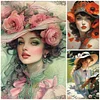 (Multi-Style) Rose Woman-11CT Stamped Cross Stitch 40*55/40*60cm