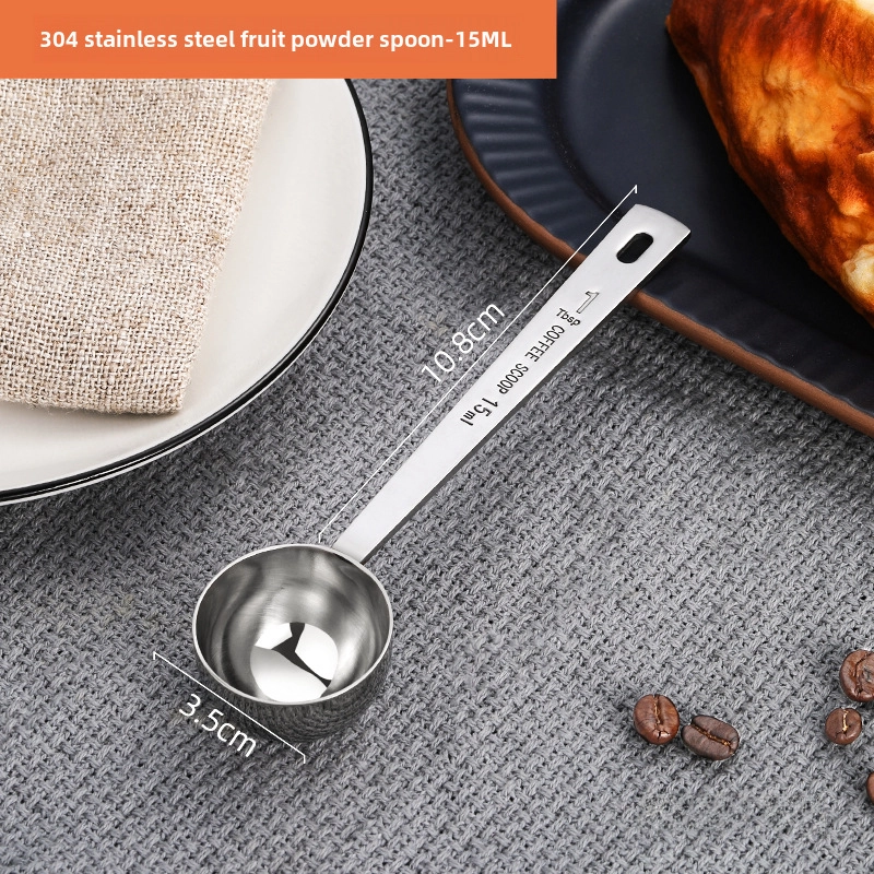 Stainless Steel Measuring Spoon 304 Milk Tea Shop Fruit Powder Spoon Coffee Milk Powder Spoon Scale Spoon Measuring Spoon 10g 15ml20g