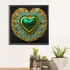 Peacock Love Heart - Crystal Rhinestone Diamond Painting