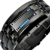 Fashion Bracelet Watch Men Led Digital Watches Casual Sports Black Stainless Steel Electronic Wristwatches