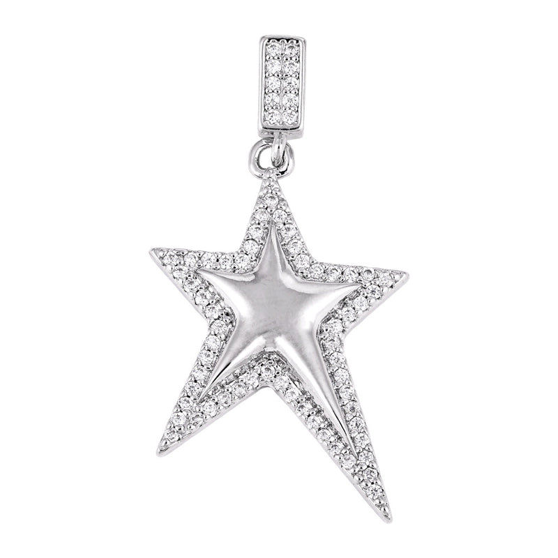 1 Piece Copper Zircon Four Leaf Clover Round Heart Shape Pendant Jewelry Accessories