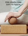 Cork Yoga Brick, Natural Cork Brick, High Density, Non-Slip Surface, Environmentally Friendly Accessories, Perfect For Yoga, Pilates, Stretching