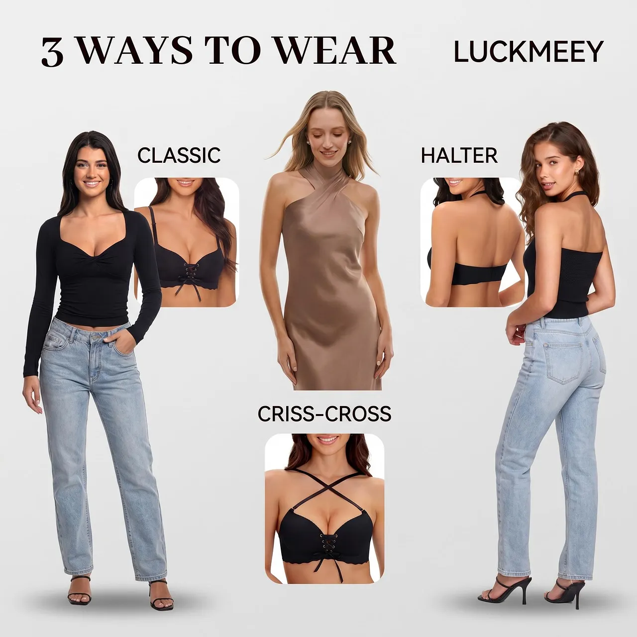 LUCKMEEY Drawstring Push Up Bra | Instant Cleavage & Anti-Sagging | Add 2 Cups Padded Wireless Strapless Bras Comfort Bra for A B C Cups Womenswear Minimalist Pink #SummerVibe LUCKMEEY Drawstring Push Up Bra | Instant Cleavage & Anti-Sagging | Add 2 Cups Padded Wireless Strapless Bras Comfort Bra for A B C Cups Womenswear Minimalist Pink #SummerVibe
