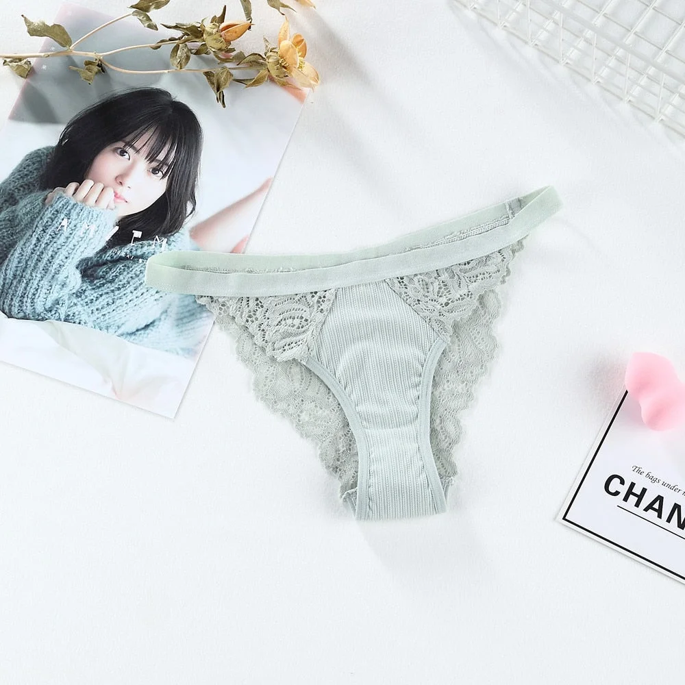 Sexy Panties Women Lace Hollow Out Underwear Panties Lingerie Ladies Seamless Low-Waist Briefs Underpants Intimates Panty Solid