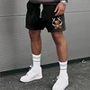 Men's Retro Smiley Teddy Bear Print Casual Sports Shorts by Inlyline