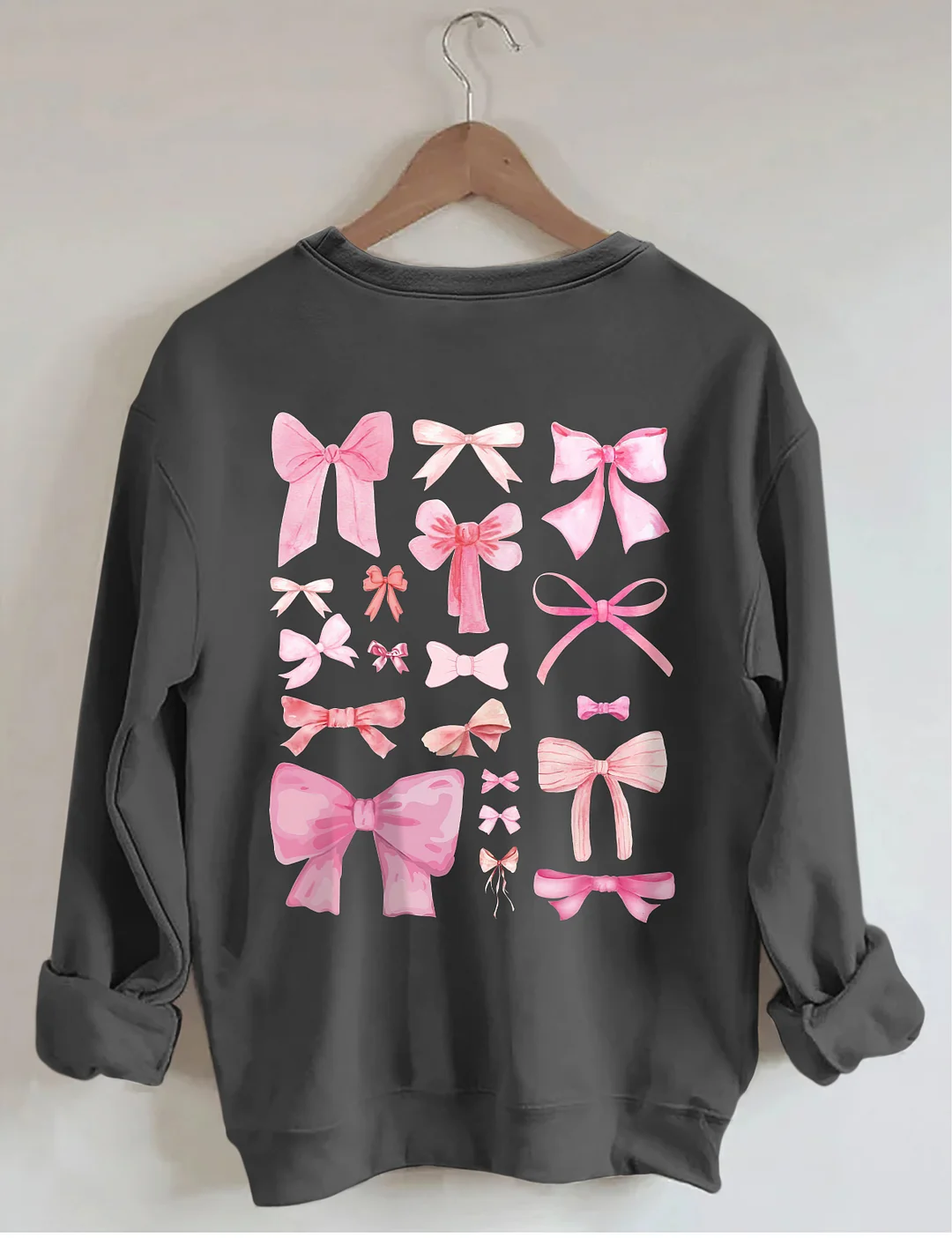 Coquette Pink Bow Y2K Sweatshirt