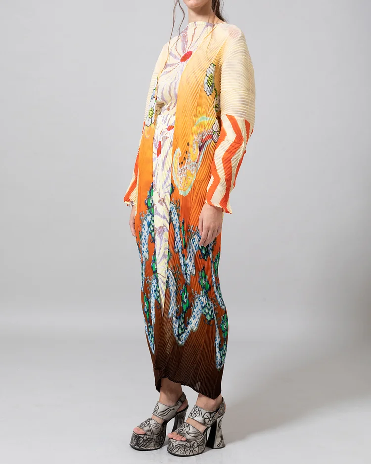 Irregular pleated dress