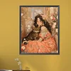Diamond Painting -DIY Round Partial AB Drill Literary Retro Girl(45x55cm)