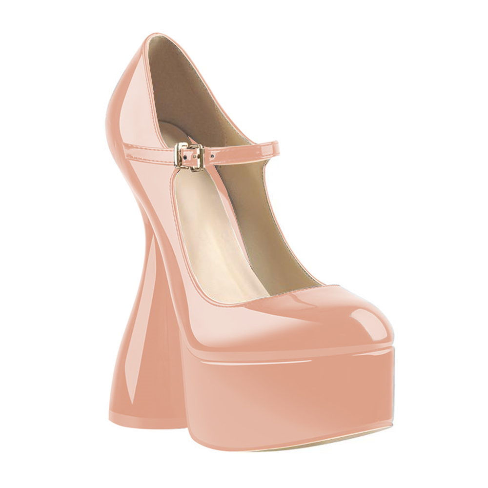 160mm Round Toe High Platform Pumps-vocosishoes