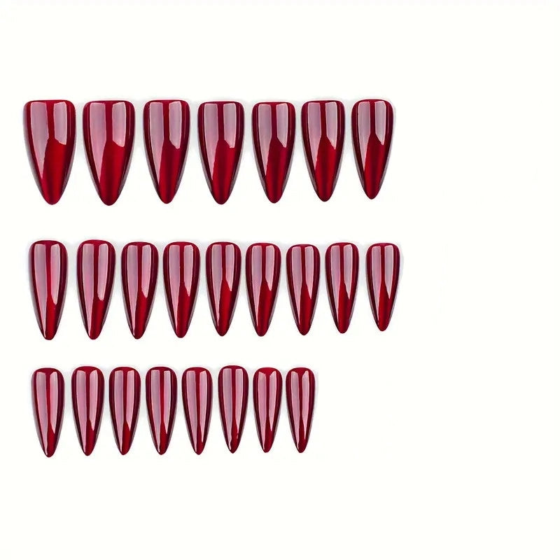 Elegant Solid Color Plastic Press-on Nails 1 Set