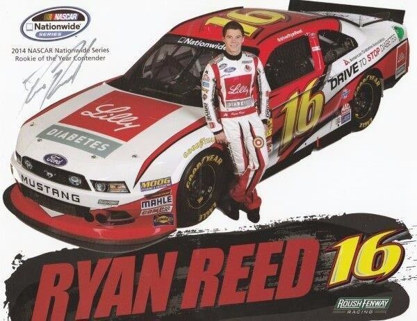 RYAN REED Signed Hero Card NASCAR Autographed