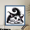 Lying Cat-11CT Stamped/Counted Cross Stitch 40*40cm/15.75*15.75in tapestrymarket