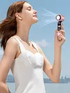 Foldable Handheld Cooling Fan 100 Wind Speeds Handheld Portable Turbo Fan 4000mAh Battery W/ Digital Display for Beach Vacation Cooking Office Travel Camping