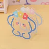 Cute Transparent Cartoon Printed Acrylic Pens Container Blushes Stationery Student Table Organizer 