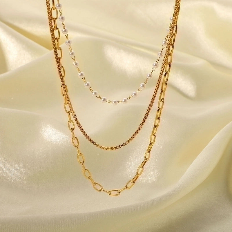 Fashion Minimalist Geometric Stainless Steel Titanium Steel Plating Necklace