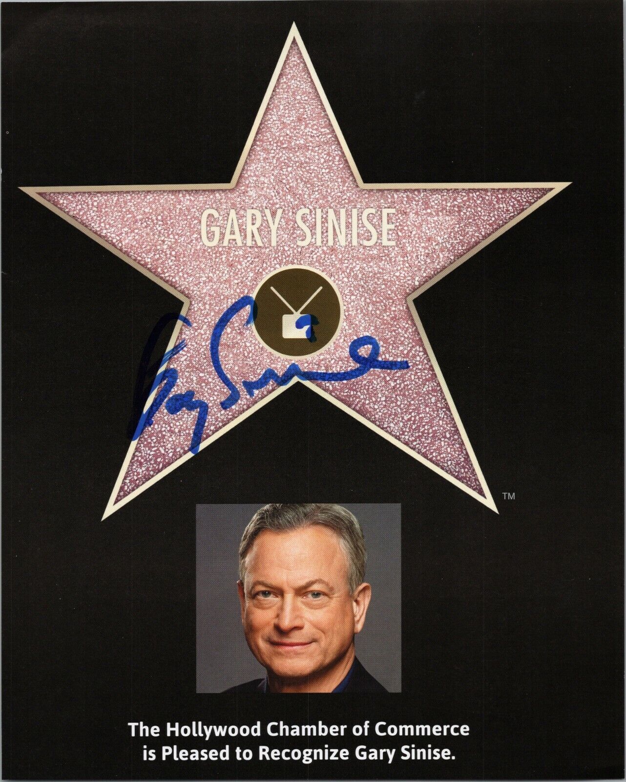 ~~ GARY SINISE Authentic Hand-Signed Walk of Fame Star