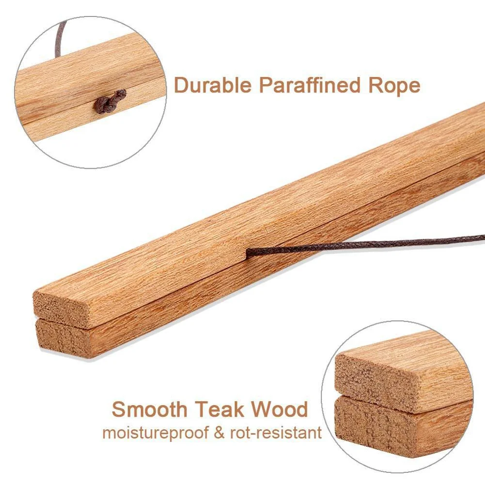 Magnetic Wooden Photo Frame Scroll Picture Poster Hanger Room Decor