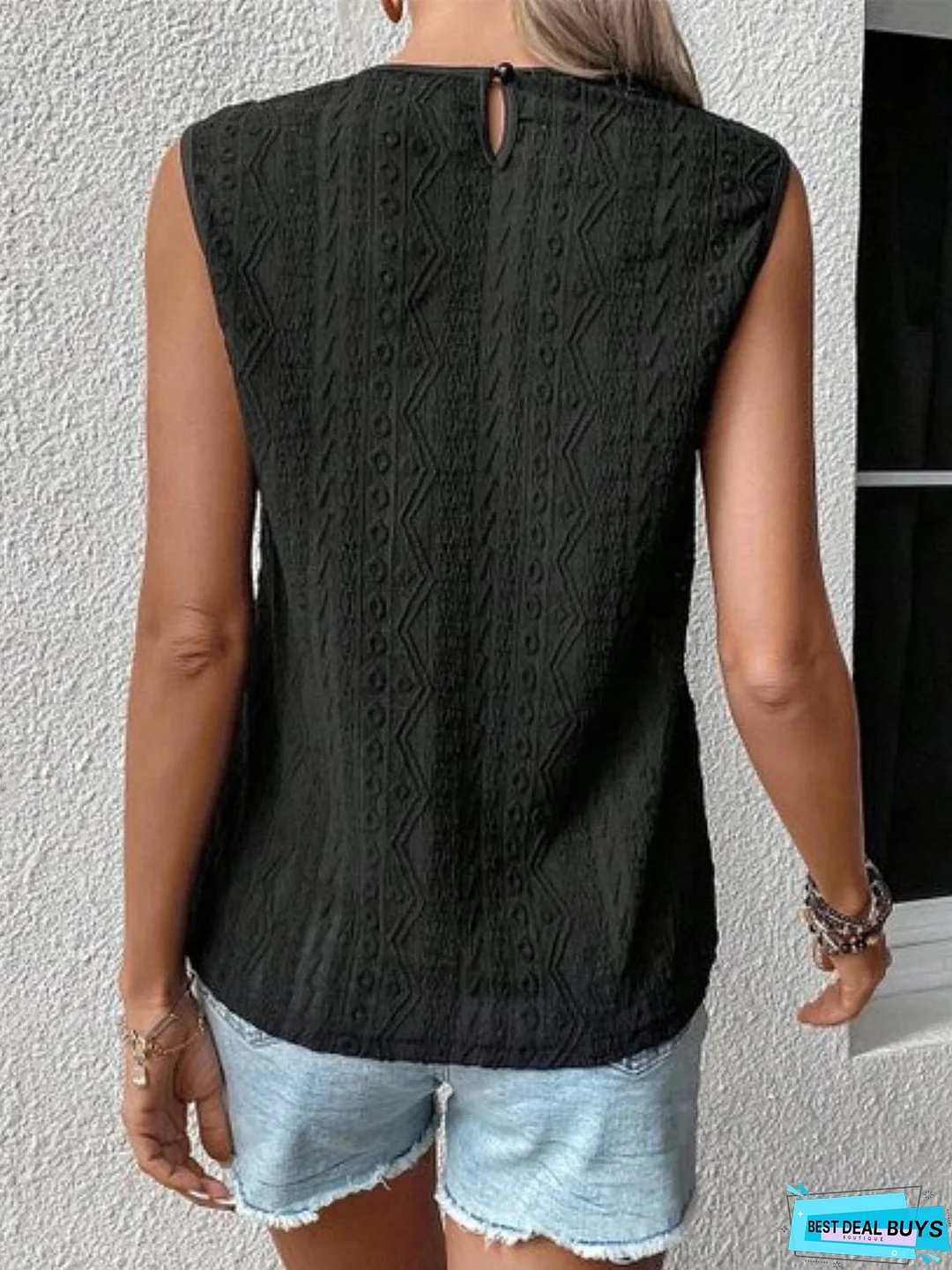 Lace Eyelet Sleeveless Top