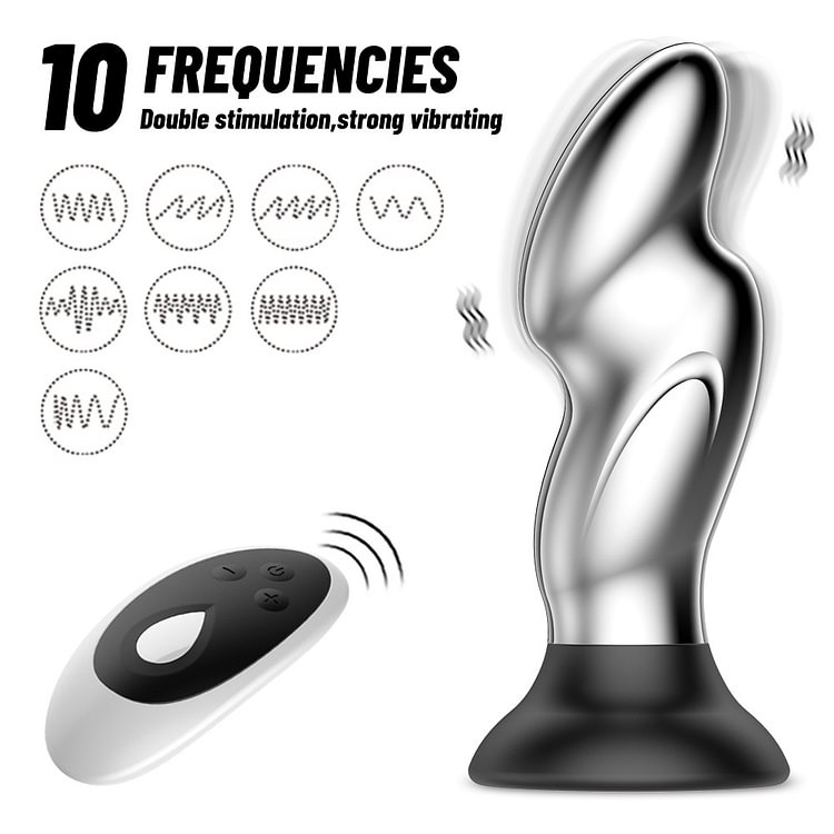 10 Vibrating Modes Remote Control Anal Plug Rose Toy
