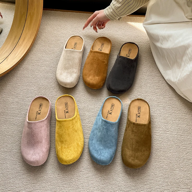 Yyvonne Slippers Women Wear 2025 Spring Explosion Of Thick Soles Of Lazy Shoes Retro Bag Head Half Slippers