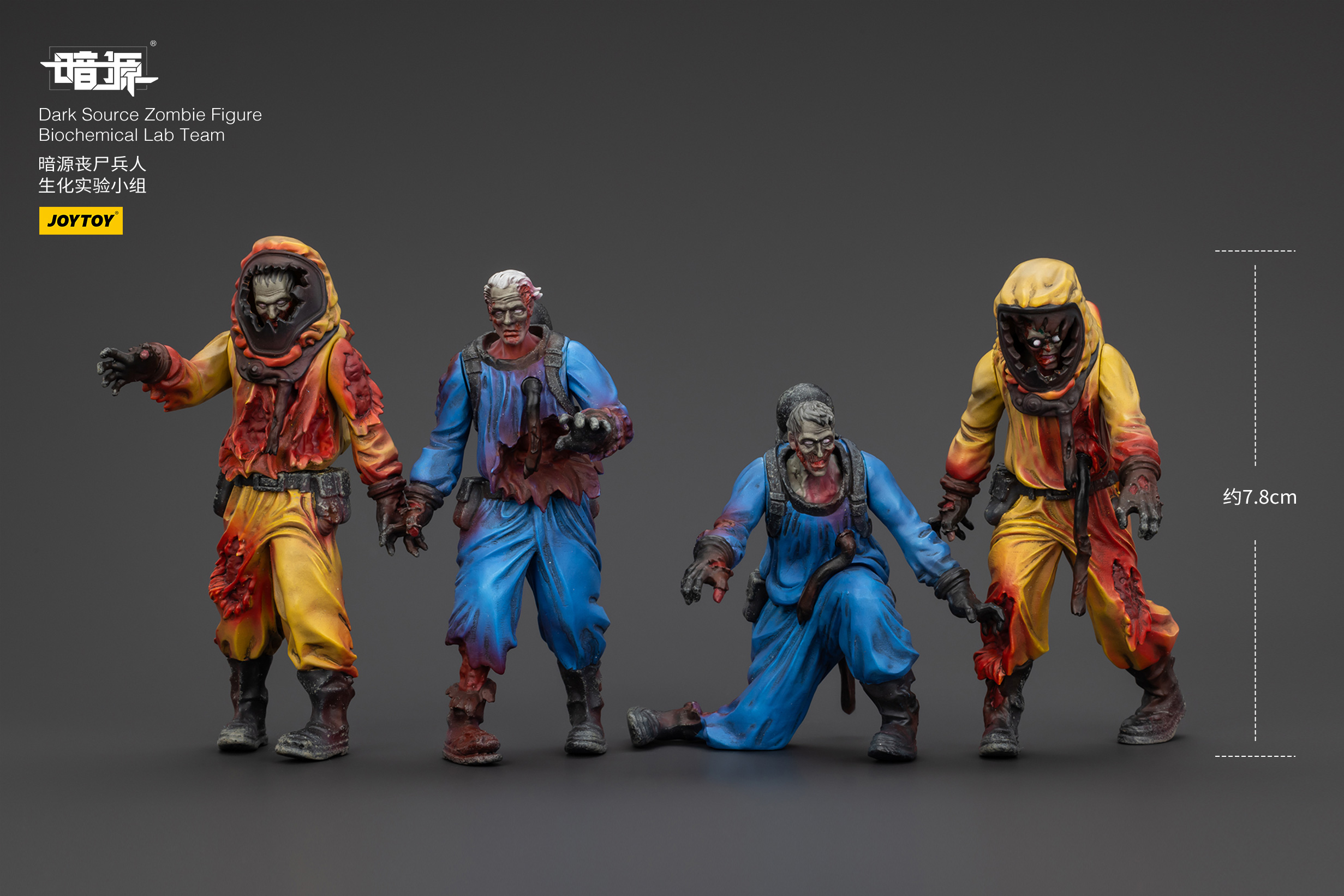 JOYTOY 1/25 Dark Source Zombie Figure Biochemical Lab Team