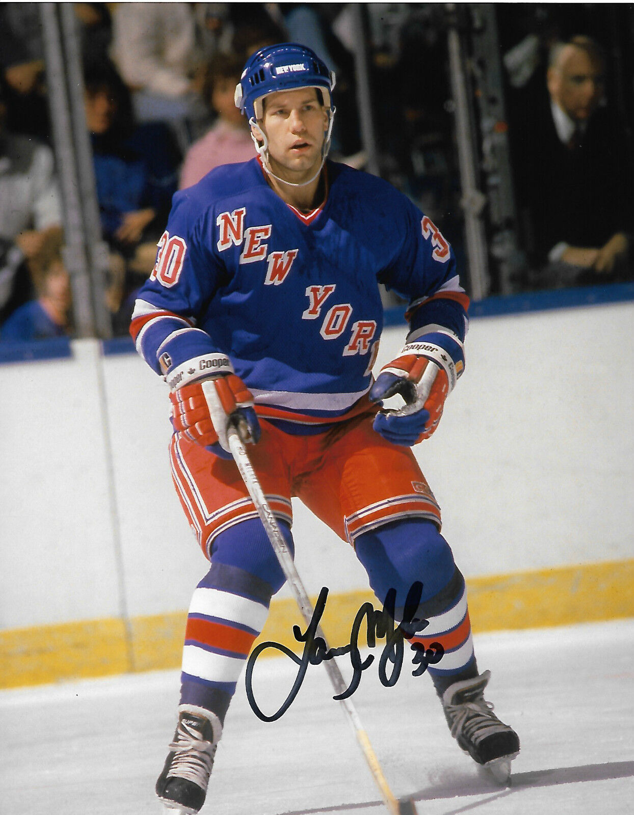 New York Rangers Larry Melnyk Autographed Signed 8x10 NHL Photo Poster painting COA E