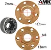 AMK 4pcs Brass Wheel Weights 9mm Wheel Hex Hub Widen Adapter for 1/10 RC Crawler 1.9in/2.2in Wheels Rim Axial SCX10 TRX4 Counterweight