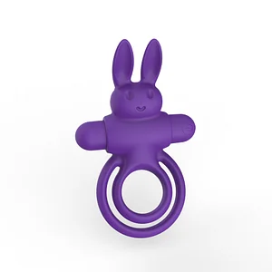 9 Vibrating Rabbit Multi-functional Cock Ring For Couple Play