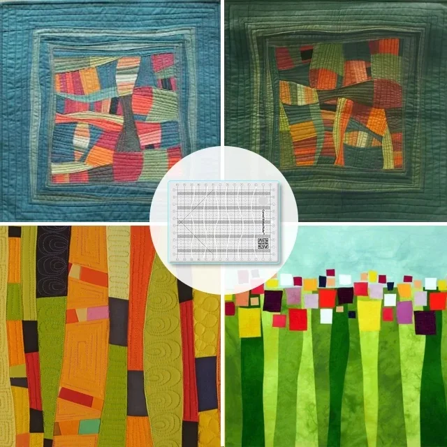 Patchwork Quilt Curved Slotted Ruler - With Instructions