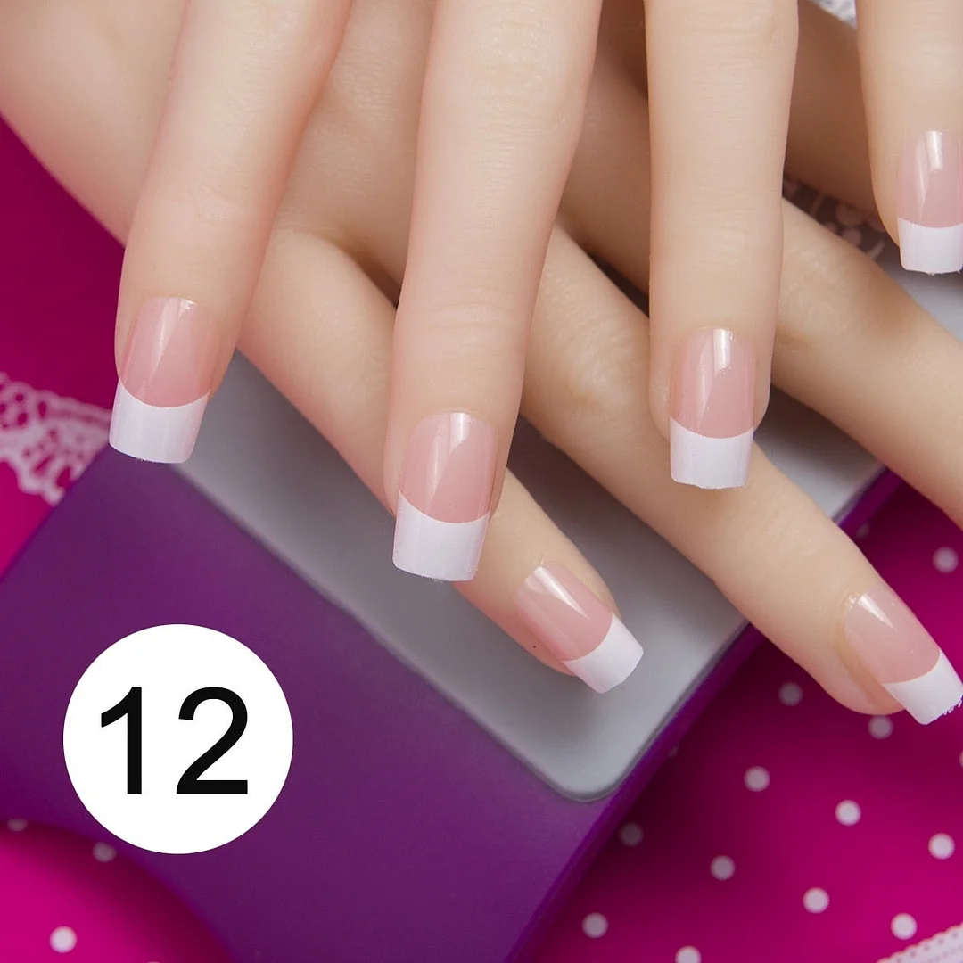 With 1 Piece Of Nail Adhesive Tape 24pcs/Box Press On Nail Art Tips Full Cover 10 Sizes False Nail Art Wedding Nails-Nail Inspo