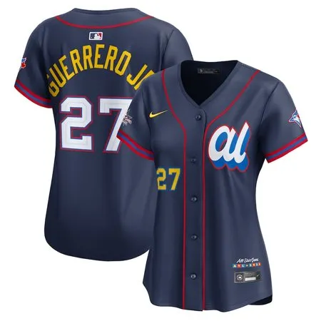 Women's American League #27 Vladimir Guerrero Jr.  Navy 2025 All-Star Edition Limited Player Jersey