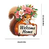 (US Only)Squirrel Theme Wood DIY Diamond Painting Hooks Home Decor Craft Kit for Wall