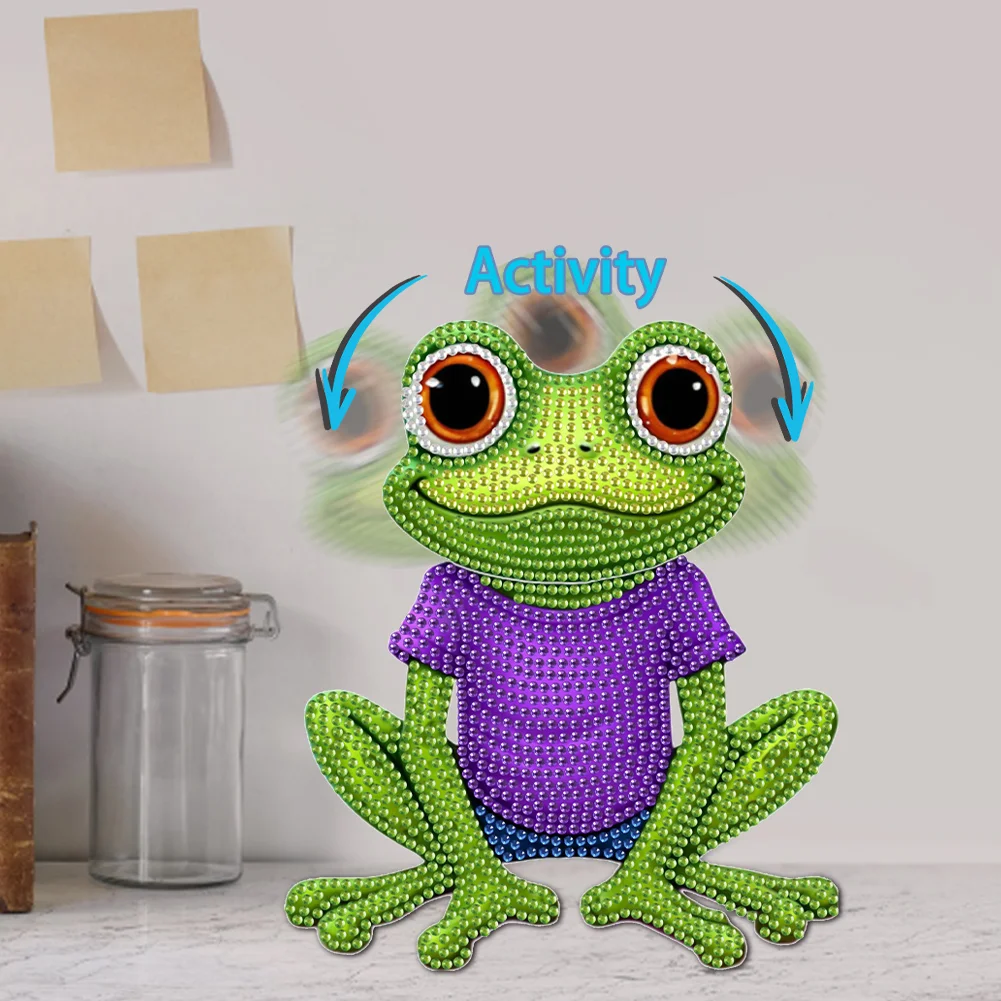 DIY Frog Acrylic Shaking Head Table Top Special Shaped Drill Diamond Painting Ornament Kits