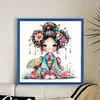 Cartoon Japanese Geisha-11CT Stamped Cross Stitch 40*40cm