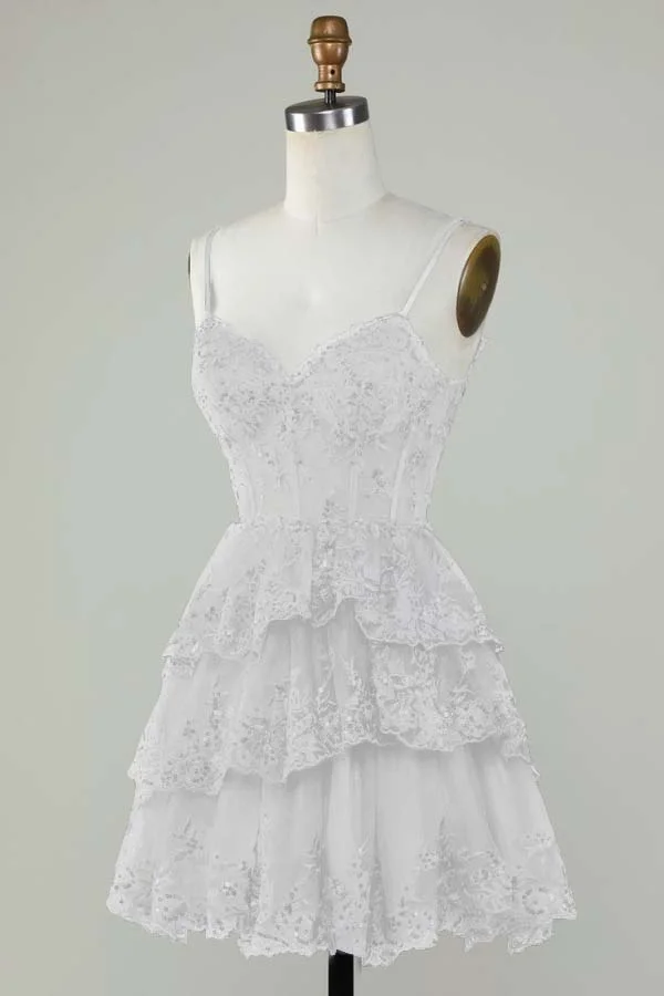 Miabel Exquisite Embroidery Sweetheart Short Mini Homecoming Dress
