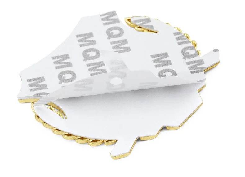 Car triangular window zinc alloy wheat ear car sticker(2PCS)