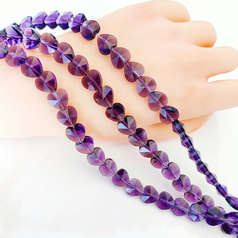 10 PCS/Package 14mm Diameter 10mm Glass Heart Shape Jewelry Accessories