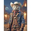 Handsome Cowboy Animal-Full Round Diamond Painting 30*40CM