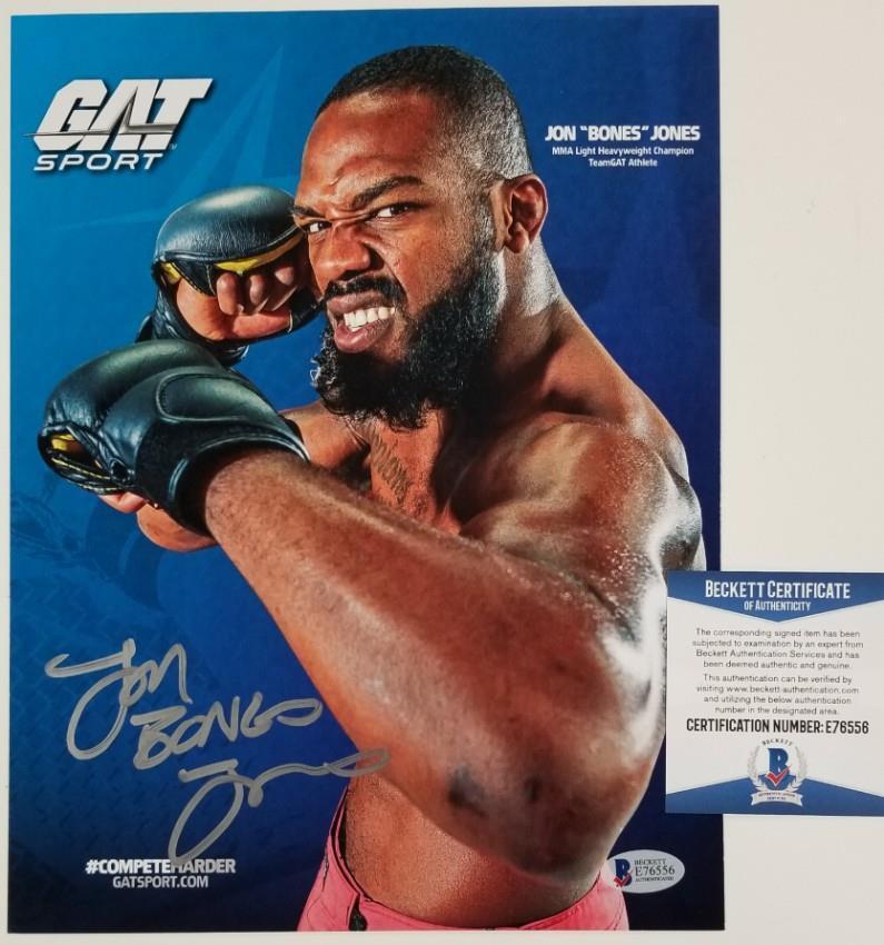 JON BONES JONES Signed 8.5x11 Photo Poster painting Promo UFC Fighter Legend~ Beckett BAS COA