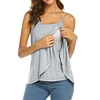Maternity Strappy Vest Nursing Tops T-Shirt Blouse