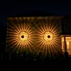 Solar Fence Lights Mandala Theme Waterproof Metal Solar Powered Deck Step Stair Lights for Garden Post Patio Decor Gifts for Women Mom