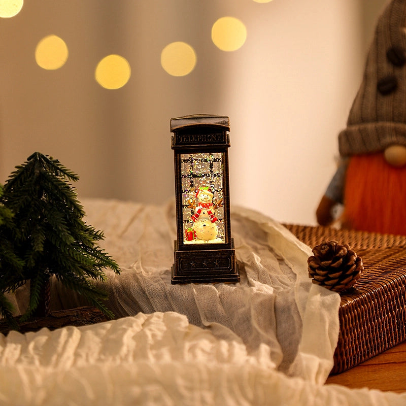 Christmas Cartoon Style Pastoral Christmas House Christmas Tree Santa Claus Plastic Daily Festival Ornaments