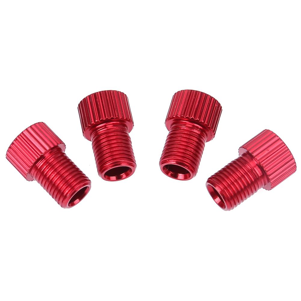 

4pcs Presta to Shrader Bicycle Road Bike Valve Adapters Converters (Red), 501 Original