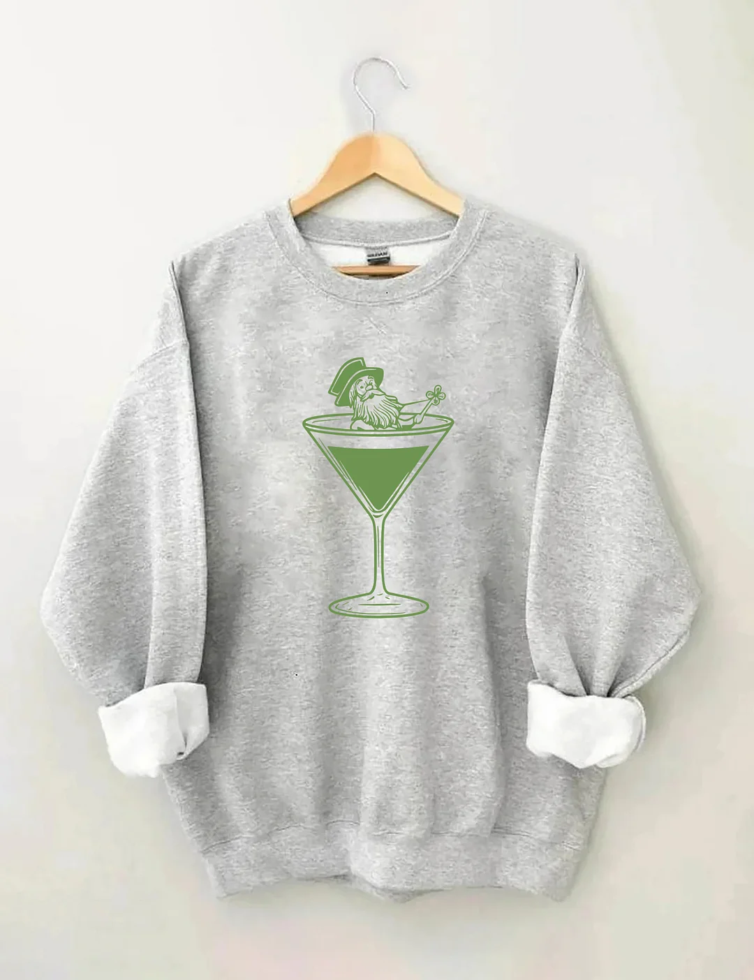 St Patrick's Day Martini Leprechaun Sweatshirt
