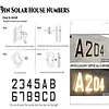 LED Illuminated Modern Address Sign Waterproof Personalized Solar Powered Address Number Dusk To Dawn Adhesive Or Screw Mount for Outside House Light Up Courtyard Hotel Bar