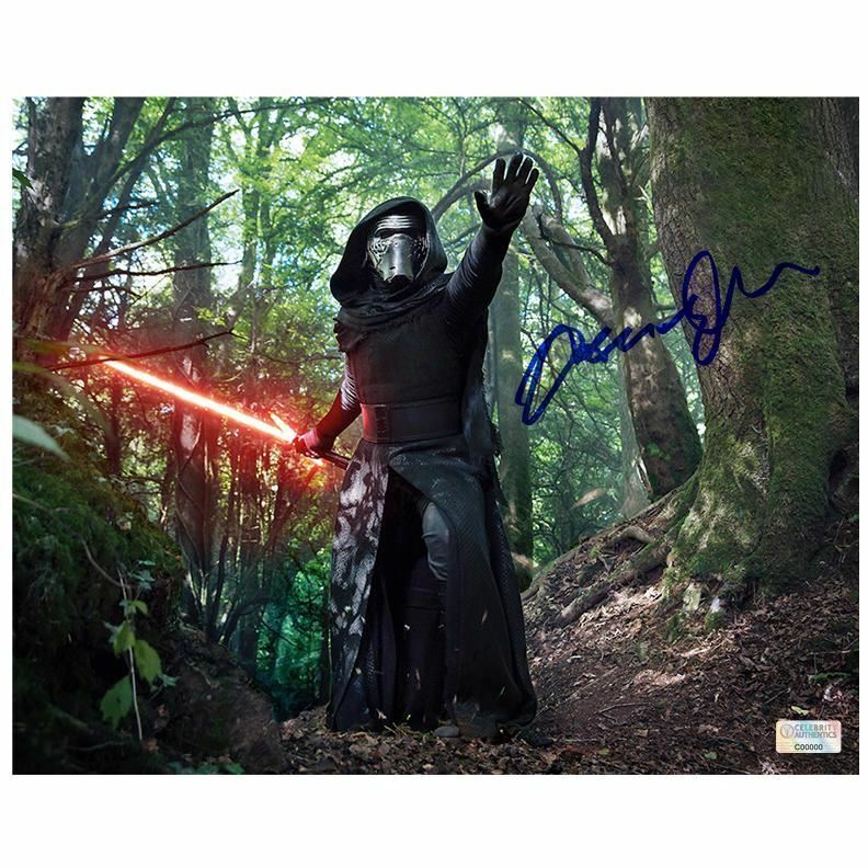 Adam Driver Autographed Star Wars Kylo Ren in the Forest of Takodana 8x10 Photo Poster painting